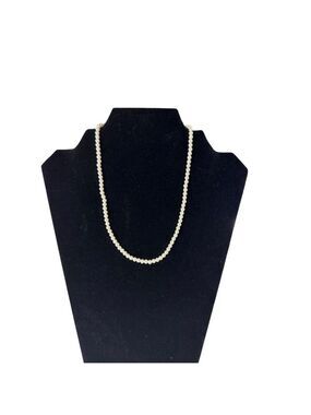 Women's EVRY Cream Pearl Necklace with Gold Clasp One Size